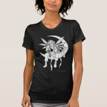 gothic, night, moon, goth, male, fairy, vampire, dark, fantasy, emo, zerick, delphine, levesque, demers, elf, wings, punk, anime, manga, illustration, black, white, sketch, lowbrow, low, brow, art, drawing, Shirt with custom graphic design