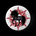 night mare gothic horse button