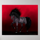 Night Mare Is Waiting Gothic Art Poster
