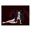 Night Mistress Blank Greeting Card by faerystore Night Mistress Blank Greeting Card