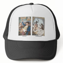 Night - Morning - Antique Caricature hats