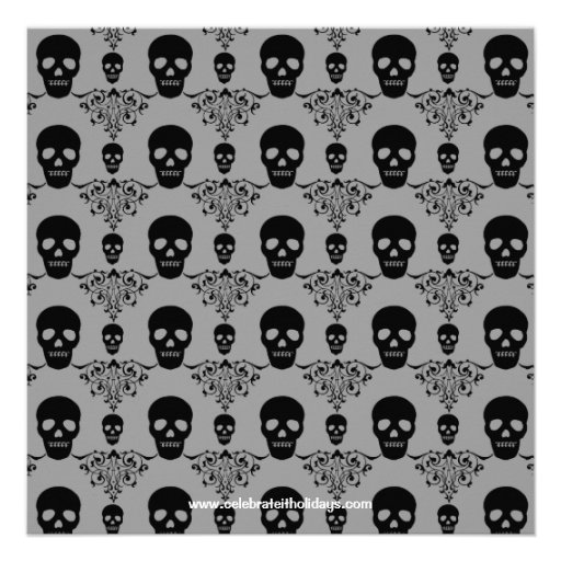Night of Fear SKULL Halloween Party Invitation