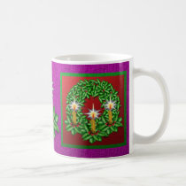 Night of Light Christmas Wreath mugs