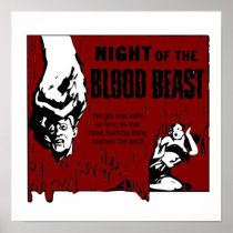 Night of the Blood Beast Retro Movie Poster Ad posters