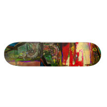 night of the gargoyle custom skateboard