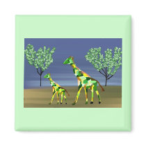 Night of the Giraffes magnets