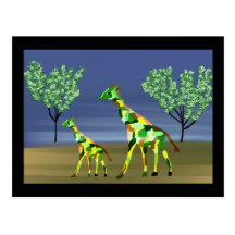 Night of the Giraffes Post Card