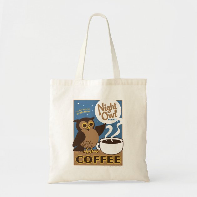 Night Owl Coffee Budget Tote Bag