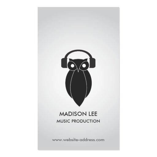 NIGHT OWL in BLACK Business Card