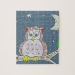 Night Owl In Moonlight Jigsaw Puzzle