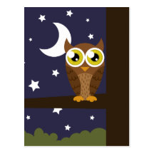 "Night Owl" Postcard
