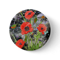 'Night Poppies' Button