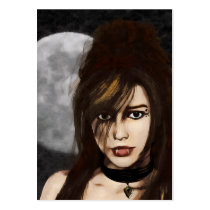 Night Portrait Mini Print Business Cards
