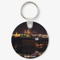 Night Prague Castle Keychain