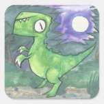 NighT-rex Square Stickers