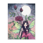 Night Rose Fairy Postcard