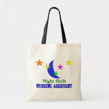 Night Shift Nursing Assistant Canvas Bag