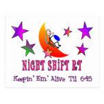 Night Shift RT MOON Stick Man Postcard