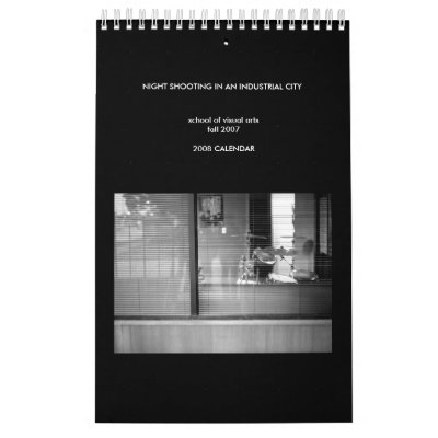 Night Shooting In An Industrial City Wall Calendar by SandoWorks