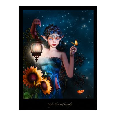 Night skies and Butterflys Poster by loveit2