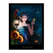 Night skies and Butterflys t-shirts