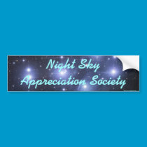 Night Sky Appreciation Society bumper stickers