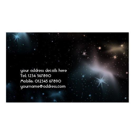 Night Sky Business Card (back side)