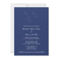 Night Sky Constellations Wedding Personalized Announcement