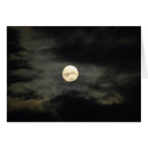 Night Sky - Full Moon and Dark Clouds Cards