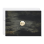 Night Sky - Full Moon and Dark Clouds Custom Invitations