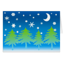 Night Snow Card