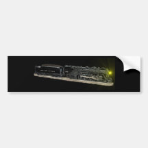 Night Time Black Steamer Bumper Sticker
