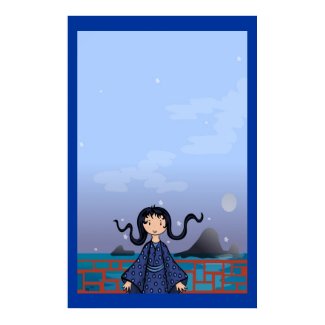 Night time on the island print