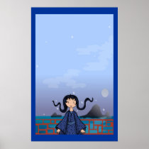 Night time on the island posters