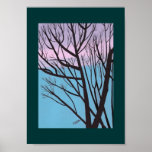 Night tree print