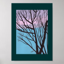 Night tree print
