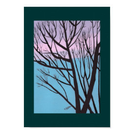 Night tree print