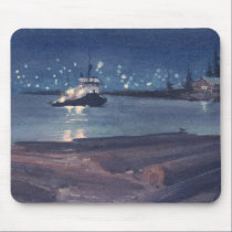 NIGHT TUG by SHARON SHARPE mousepads
