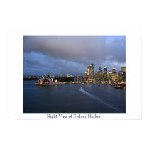 Night View of Sydney Harbor posters by fmsues Night View of Sydney Harbor posters