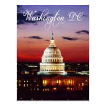 Night view of the U.S. Capitol Postcards