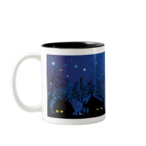 night village mug by VioDeSign night village mug