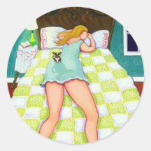 Night Watch - Chihuahua on duty Round Sticker