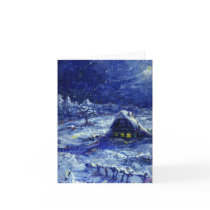 Night. Winter. Russia - Note Card by Linandara Night. Winter. Russia - Note Card