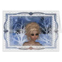 Night Wintertime Elf Design cards