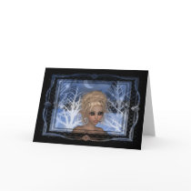 Night Wintertime Elf Design cards