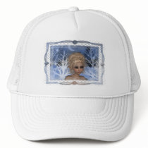 Night Wintertime Elf Design Trucker Hats