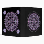 Nightblooming Cactus Flower Mandala 3 Ring Binder