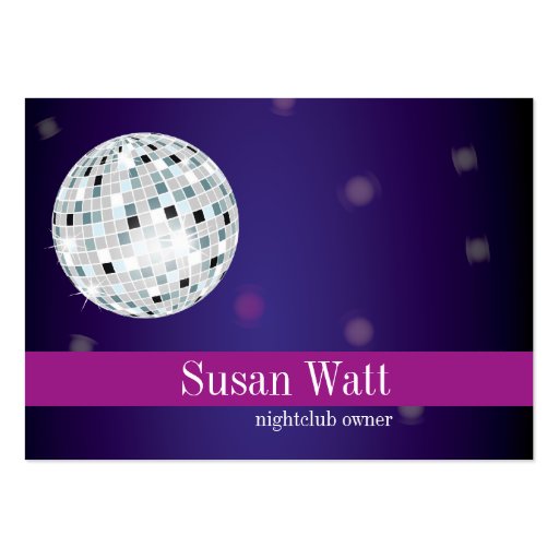 Nightclub Disco Ball Business Card (front side)