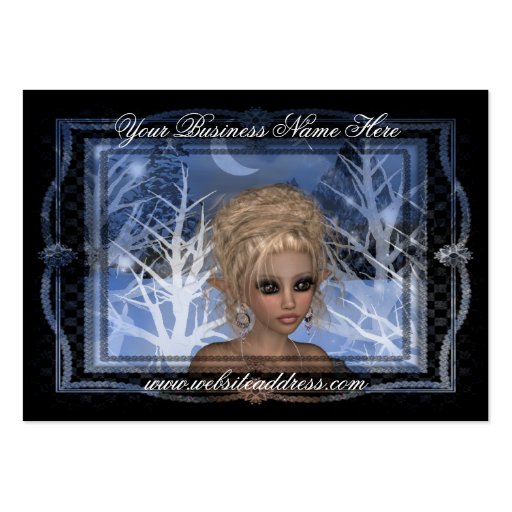 Nightime Winter Elf Fantasy Business Card