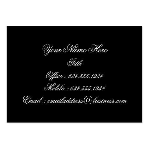 Nightime Winter Elf Fantasy Business Card (back side)